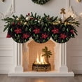 thumbnail image 1 of TanSiDing 1pcs Festive Christmas Fireplace Mantle Scarf with Snowflake Design - Durable Polyester Holiday Decor for Home and Office, 1 of 5