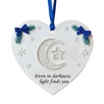thumbnail image 1 of TanSiDing 1pcs Inspirational Christmas Heart Pendant Ornament, 2D Flat Hanging Decoration for Holiday Tree, Festive Home Decor, Inspiring Gift for Family & Friends, 1 of 7
