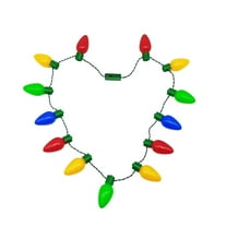 TanSiDing 1pcs LED Light Up Christmas Necklace - Bulb Party Wearable Light String for Festive Holiday Events & Photo Props