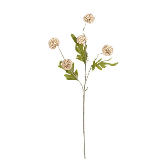 TanSiDing 1pcs Lifelike Dandelion Fake Flowers for Home Decor, Artificial Silk Flowers Outdoor Indoor Arrangements, Realistic Waterproof UV Resistant Bouquet for Garden Porch Wedding Centerpieces