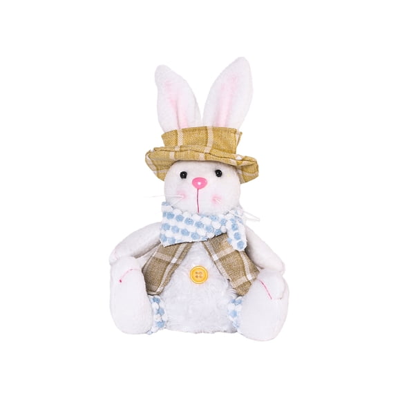 TanSiDing 1pcs Light Up Plush Bunny Stuffed Animal, Soft Floppy Ears Cuddly Toy with Gentle Glow, Easter Gift Birthday Present for Bedtime Comfort