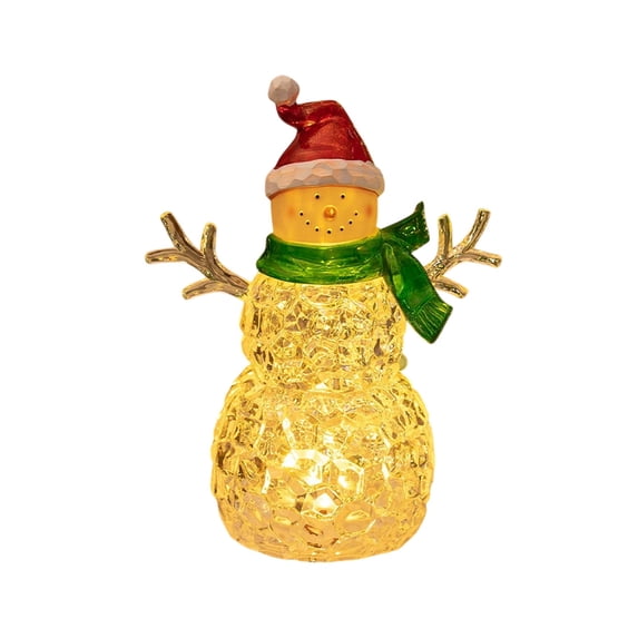 TanSiDing 1pcs Luminous Snowman Night Light - USB Powered Holiday Decor with Warm Glow, Indoor Desktop Tabletop Decoration for Christmas Party Home Office
