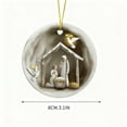 thumbnail image 1 of TanSiDing 1pcs Nativity Christmas Ornaments - Christian Ornaments for Christmas Tree - Catholic Religious Gifts for Women Men, Nativity Scene Decorations Festive Faith Ideas - Xmas Ornaments, 1 of 5
