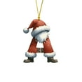 thumbnail image 1 of TanSiDing 1pcs Personalized Christmas Tree Alphabet Ornaments with Santa Hat Design, Shatterproof Acrylic Hanging Decor for Holiday Mantel, Wreath and Festive Home Decorations, 1 of 5