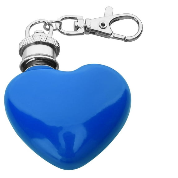 TanSiDing 1pcs Stainless Steel Heart Keychain Flask, Mini Whiskey Bottle, Leakproof & Portable, Food Grade 304, Gift for Men Women, Valentine's Day Anniversary Party Travel