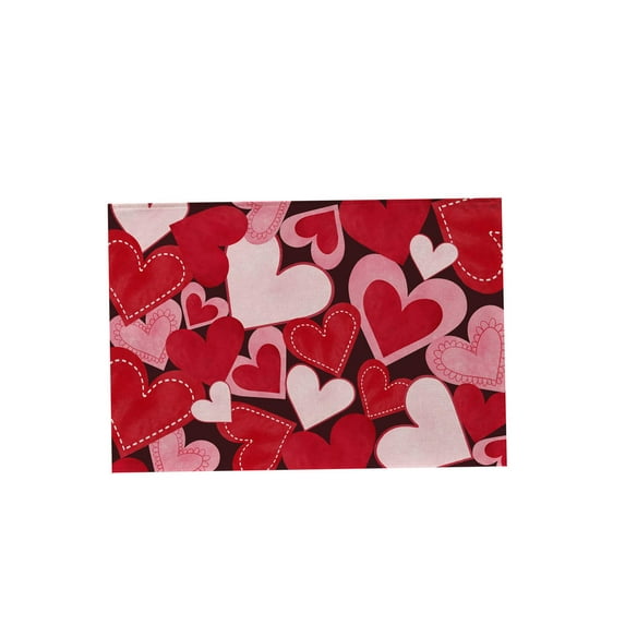 TanSiDing 1pcs Super Absorbent Kitchen Drying Mat, Heart Design Dish Drying Pad, Quick Dry Counter Protector, Reversible Non-Slip Wiping Mat for Dishes, Sink, Bar, Coffee Station