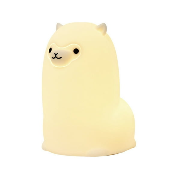 TanSiDing 1pcs Touch Activated Alpaca Night Light with Pat Control Dimming Modes Portable Bedside Lamp for Nursery Bedroom Sleep Aid