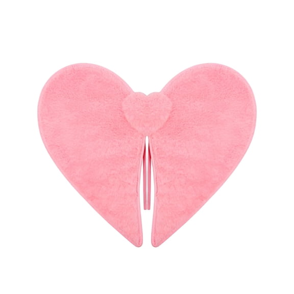 TanSiDing 1pcs Valentine's Day Angel Wings Decorations, Flock Feather Party Stage Backdrop Props for Romantic Wedding Anniversary Celebration