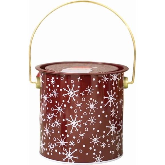 TanSiDing 1pcs Vintage Christmas Cookie Jar with Airtight Lid - Tin Storage Container for Kitchen Counter, Dry Food & Snacks, Festive Holiday Decor