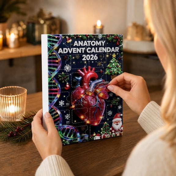 TanSiDing 2026 Human Anatomy Countdown Calendar Acrylic Advent Calendar Educational Organ Display Desk Decor Gift for Biology Lovers Healthcare Professionals Office Home