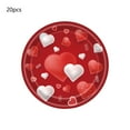 thumbnail image 1 of TanSiDing 20pcs Valentine's Day Party Supplies Heart Pattern Tableware Set - Disposable Plates Cups Napkins - Eco-Friendly Paper Table Decor for Romantic Dinner & Celebration, 1 of 6