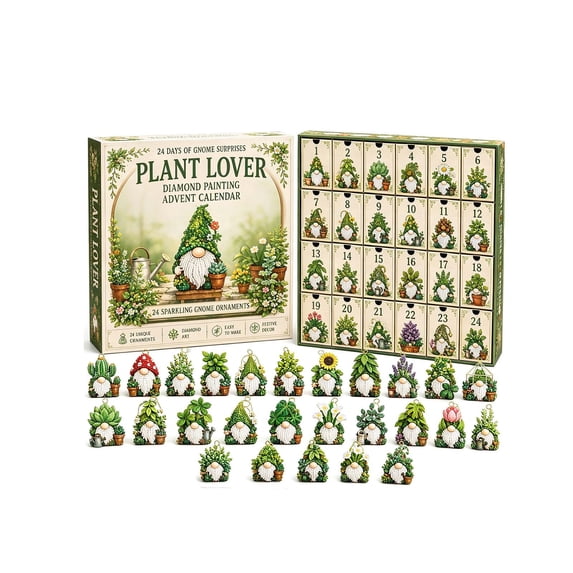 TanSiDing 24 Days Gnome Surprise Diamond Painting Advent Calendar Christmas Countdown Crafts Holiday Decoration Gift for Family Festive Home