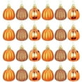 thumbnail image 1 of TanSiDing 24pcs Halloween Thanksgiving Pumpkin Ball Ornament Glitter Hanging Decorations for Holiday Party Home Table Fireplace Mantel Window Display, 1 of 8