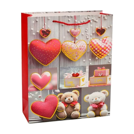 TanSiDing 2pcs Christmas Gift Bags Bulk, Holiday Gift Bags with Handles, Premium Kraft Paper Gift Bags for Party Favors, Birthday, Wedding, Anniversary, Thank You Gifts, Decorative Gift Packaging