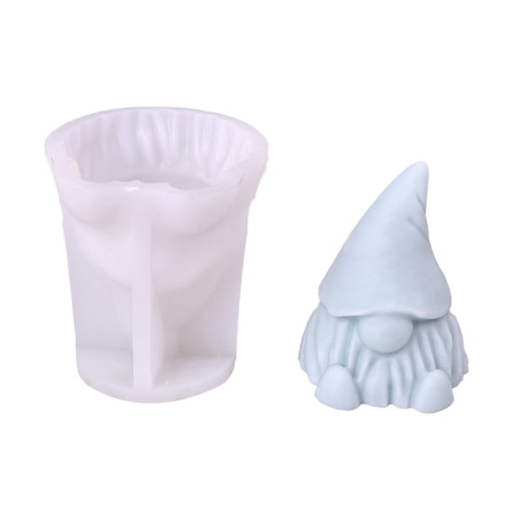 TanSiDing 2pcs Christmas Gnome Resin Plaster Figurine Mold Kit for Holiday Decor, Crafting, Festive Home Decoration, Reusable and Easy to Use