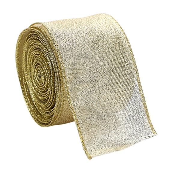 TanSiDing 2pcs Christmas Ribbon Wired Gift Wrap Decorative Craft Floral Embellishment Bows Holiday Party Wedding Decorations