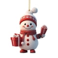 thumbnail image 1 of TanSiDing 2pcs Cute Snowman Acrylic Pendant, Santa Claus Xmas Tree Accessories, Cartoon Christmas Ornament for Christmas Tree Hanging Ornaments DIY Decor B, 1 of 6