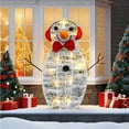 thumbnail image 1 of TanSiDing 2pcs Glowing Snowman Family Outdoor Decorations, LED Lighted Christmas Yard Art, Waterproof Patio Garden Decor for Holiday Display, 1 of 4