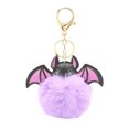 thumbnail image 1 of TanSiDing 2pcs Halloween Bat Keychain Plush Fuzzy Cute Accessory for Purse Backpack Car Keys Party Gift, 1 of 6