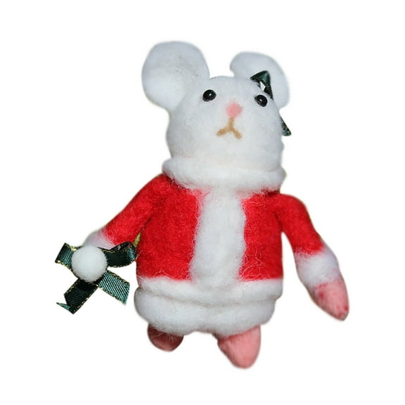 TanSiDing 2pcs Halloween Mouse Felted Pumpkin Decor - Handmade Wool Ornament for Holiday Party Gift