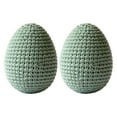 thumbnail image 1 of TanSiDing 2pcs Hand Crocheted Easter Eggs Ornaments, Soft Foam Filled Knitted Egg Decor, Textured Oval Shape for Easter Basket Fillers, Table Centerpiece, Home & Spring Festival Decoration, 1 of 6