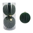 thumbnail image 1 of TanSiDing 2pcs Large Velvet Burgundy Christmas Ornaments, Flocked Christmas Tree Hanging Ball Decorations Assortment, for Holiday Birthday Wedding Xmas Party Decor 15cm, 1 of 6