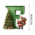 thumbnail image 1 of TanSiDing 2pcs Personalized Christmas Tree Letters Ornaments - DIY Acrymonogram Decoration with Santa Hat for Holiday Home Decor, Xmas Party, Gift Exchange 11#(8cm), 1 of 5
