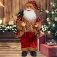 thumbnail image 1 of TanSiDing 2pcs Standing Santa Claus Doll - Soft Polyester Fiber Festive Decoration for Home Window Display, Christmas Mantel Decor 12in, 1 of 4
