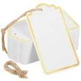 thumbnail image 1 of TanSiDing 360pcs Premium Metallic Gift Tags with String - Elegant Gold Foil Writable Tags for Holiday Presents, Party Favors & Crafting - Durable Cardstock Tags, 1 of 6