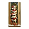 thumbnail image 1 of TanSiDing 3pcs Christmas Door Cover Santa Claus Pattern Holiday Decoration for Front Door Indoor Wall Party Festival Polyester Fabric 90*180CM, 1 of 6