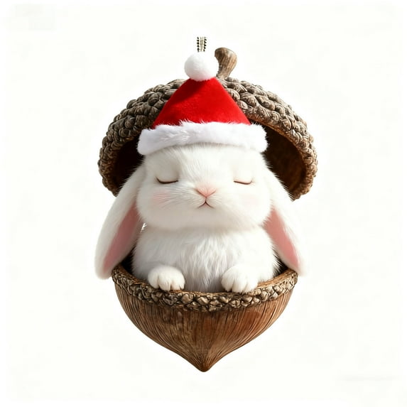 TanSiDing 3pcs Forest Animals Christmas Ornaments, Rustic Woodland Decor with Acrylic Wildlife Pendants for Holiday Tree, Festive Home Decorations, Nature Inspired Gift 8cm