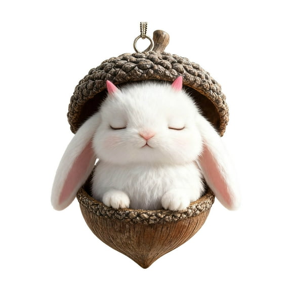 TanSiDing 3pcs Forest Animals Christmas Ornaments - Rustic Woodland Decor with Squirrel Fox Bear for Holiday Tree Pendant, Festive Home Decorations 8cm