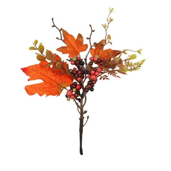 TanSiDing 3pcs Halloween Maple Leaf Decorations Realistic Fall Foliage Thanksgiving Party Supplies Plastic Autumn Leaves for Home Porch Table Centerpiece A