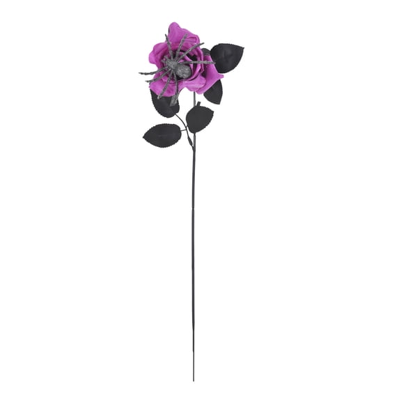 TanSiDing 3pcs Halloween Rose with Creepy Crawlers Artificial Flowers Spooky Decor for Party Home Decoration