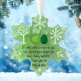 thumbnail image 1 of TanSiDing 3pcs Handmade Sea Glass Christmas Ornament, Snowflake Tree Hanging Decoration, Artisanal Friendship Gift, Natural Textured Holiday Decor for Festive Home, 1 of 6