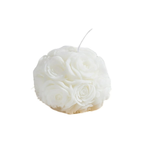 TanSiDing 3pcs Rose Ball Scented Candle, Realistic 3D Floral Wax Aromatherapy Candle for Home Decor, Valentine's Day, Wedding, Romantic Ambiance, Long-Lasting Fragrance