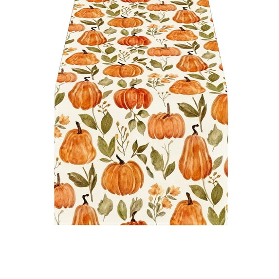 TanSiDing 3pcs Thanksgiving Table Runner Fall Harvest Decor Polyester Kitchen Dining Table Cover Party Holiday Decoration 33*180cm