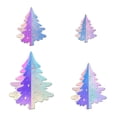 thumbnail image 1 of TanSiDing 4pcs Acrylic Christmas Tree Tabletop Decoration Iridescent Small Holographic Centerpieces for Christmas Table Tiered Tray Home Office Decor, 1 of 9