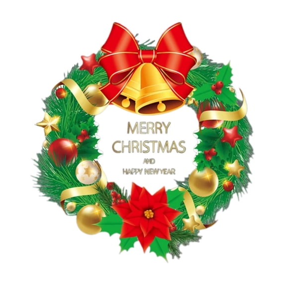 TanSiDing 4pcs Electrostatic Christmas Window Clings Reusable Holiday Stickers for Glass Doors, Frosted Snowflake Wreath Decals Easy to Apply Seasonal Home Decor