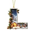 thumbnail image 1 of TanSiDing 4pcs Personalized Acrylic Christmas Tree Letters Ornaments with Festive Holiday Symbols for Xmas Home Decor Party Decoration L, 1 of 7