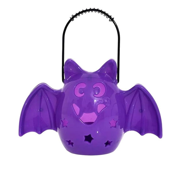 TanSiDing 5pcs Glow-in-the-Dark Halloween Lantern Bucket with LED Lights - Spooky Party Decor, Indoor Outdoor Decoration, Battery Operated Light Up Pumpkin Pail