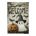 thumbnail image 1 of TanSiDing 5pcs Halloween Garden Flag Double Sided Outdoor Decor, Spooky Reversible Yard Banner for Porch Patio Holiday Party Decoration 45x30cm, 1 of 6