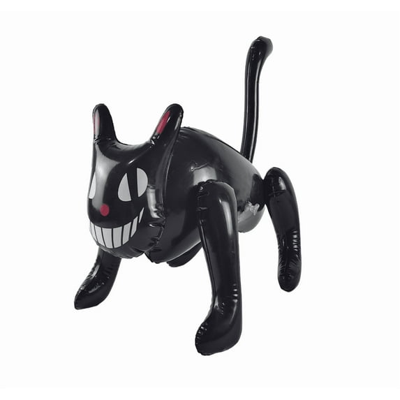 TanSiDing 5pcs Halloween Inflatable Cat Outdoor Decoration with Glowing Eyes - Spooky Party Lawn Decor for Home and Garden