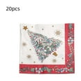 thumbnail image 1 of TanSiDing 60pcs Christmas Tree Napkins 2-Ply Holiday Dinner Party Supplies for Xmas Decorations and Festive Gatherings, 1 of 6