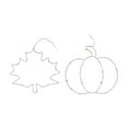 thumbnail image 1 of TanSiDing 6pcs Glowing Iron Forged Maple Leaf Pumpkin Window Light Indoor Outdoor Holiday Decoration 36.5*31CM, 1 of 9