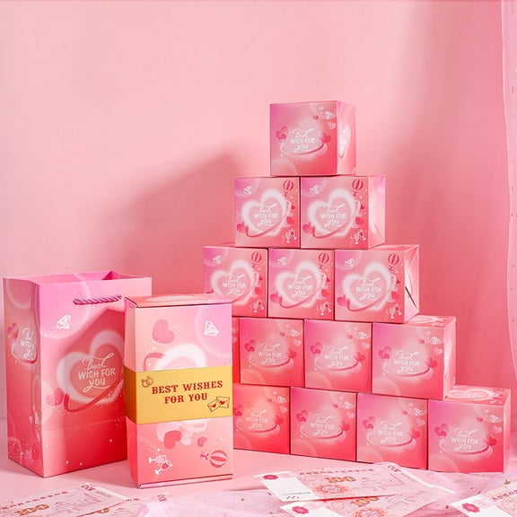 TanSiDing 6pcs Surprise Gift Box Explosion for Money, Birthday Party Supplies, Confetti Pop Up Box for Gifts, Unique Celebration Present for Adults, Anniversary Wedding Graduation