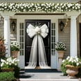 thumbnail image 1 of TanSiDing 7pcs Festive Christmas Door Cover Decorative Holiday Bow Design Durable Polyester Spandex Material Indoor Outdoor Party Home Decor Multicolor, 1 of 9