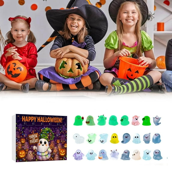 TanSiDing 7pcs Glow in the Dark Halloween Countdown Calendar - Luminous Resin Decor with Festive Holiday Charm for Home Party Decoration Multicolor