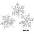 thumbnail image 1 of TanSiDing 9pcs Christmas Snowflake Decorations, Shatterproof Outdoor Indoor Hanging Ornaments with String for Tree Home Party Festive, 1 of 9