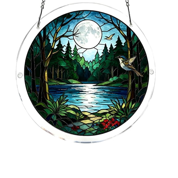 TanSiDing Acrylic Puzzle Pendant Sunshade Window Hanging Plates, Acrylic Window Sun Catcher Decorative UV Blocking Charm, Modern Geometric Art Decor for Home Office Room Window
